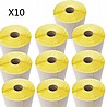 10 גלילי מדבקות למדפסת 100*100 מ