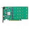 בקר HighPoint Driverless SSD7505 4xM.2 NVMe PCi3.0 Raid 0,1 Bootable