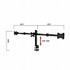 זרוע ל 3 מסכים LOCTEK DLB113 Up to 30 inch