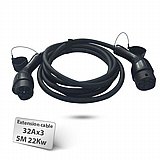 כבל מאריך לטעינת רכב חשמלי 5 מטר Braumers EV Extension Cable Type-2 to Type-2 TPU כבל מאריך לטעינת רכב חשמלי 5 מטר Braumers EV Extension Cable Type-2 to Type-2 TPU