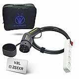 התמונה מציגה מתאם V2L לרכבי Zeekr מתוצרת בראומרס, הכולל כבל שחור עם מחבר Type 2, מפצל לשקע ישראלי, ותיק נשיאה שחור עם לוגו Braumers. התמונה מציגה מתאם V2L לרכבי Zeekr מתוצרת בראומרס, הכולל כבל שחור עם מחבר Type 2, מפצל לשקע ישראלי, ותיק נשיאה שחור עם לוגו Braumers.